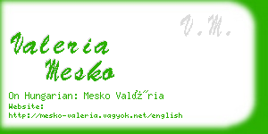 valeria mesko business card